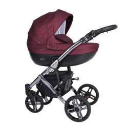 Wózek dla dzieci Mila Premium 3w1 gondola bordo srebrna rama Kunert