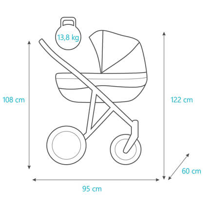 medidas carrito de bebe lavado kunert